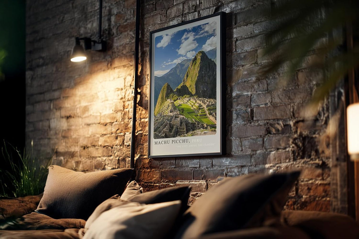 Paul Sinus Kunstdruck 40x60cm Machu Picchu Peru antike Inkastadt in den Anden bei Sonnenschein