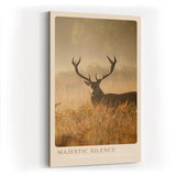 Paul Sinus Kunstdruck 40x60cm Majestic Silence Hirsch mit Geweih im Morgennebel auf Wiese