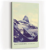 Paul Sinus Kunstdruck 40x60cm Matterhorn – majestätisches Bergpanorama in Wolken und Schnee
