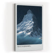 Paul Sinus Kunstdruck 40x60cm Matterhorn Schweiz mit nächtlicher Bergszenerie unter Sternenhimmel