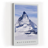 Paul Sinus Kunstdruck 40x60cm Matterhorn – winterliches Bergmassiv mit Schneegipfel und Wolkenstruktur