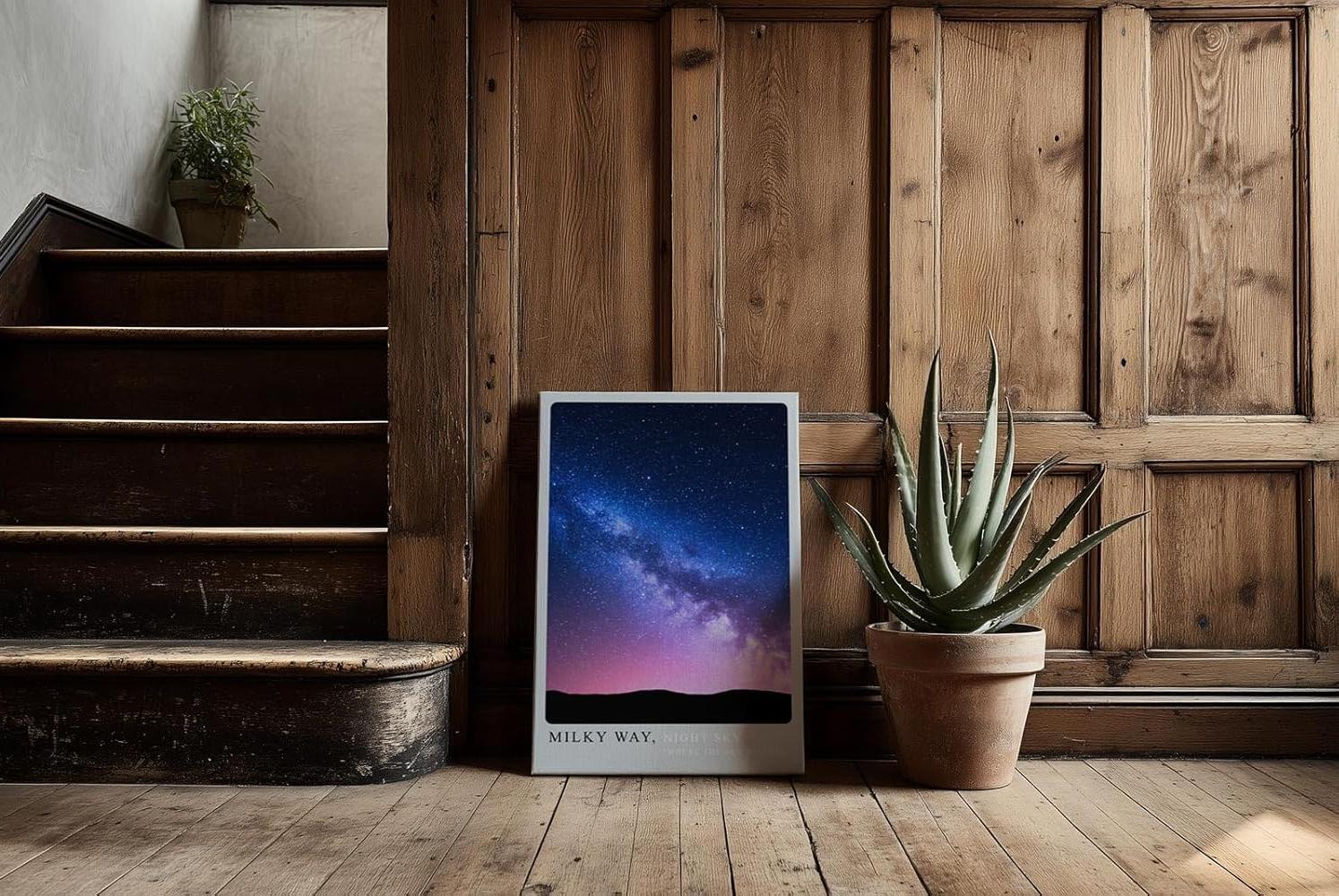 Paul Sinus Kunstdruck 40x60cm Milky Way – Magischer Nachthimmel mit leuchtender Milchstraße