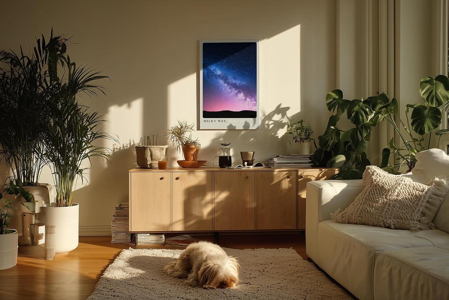 Paul Sinus Kunstdruck 40x60cm Milky Way – Magischer Nachthimmel mit leuchtender Milchstraße