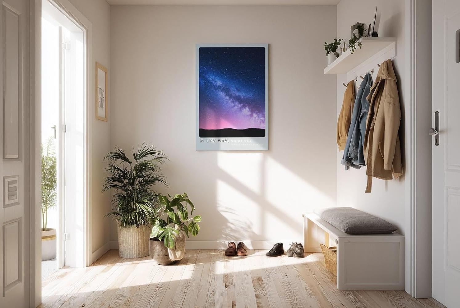 Paul Sinus Kunstdruck 40x60cm Milky Way – Magischer Nachthimmel mit leuchtender Milchstraße