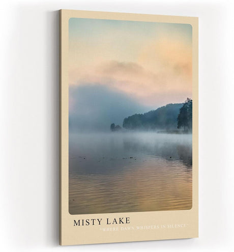 Paul Sinus Kunstdruck 40x60cm Misty Lake – nebliger See im sanften Morgenlicht