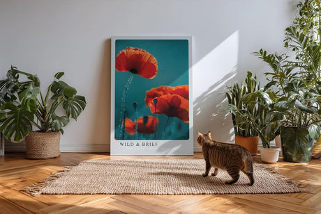 Paul Sinus Kunstdruck 40x60cm Mohnblumenfeld Natur Makro Leuchtkraft Blüte Poesie Wild and Brief