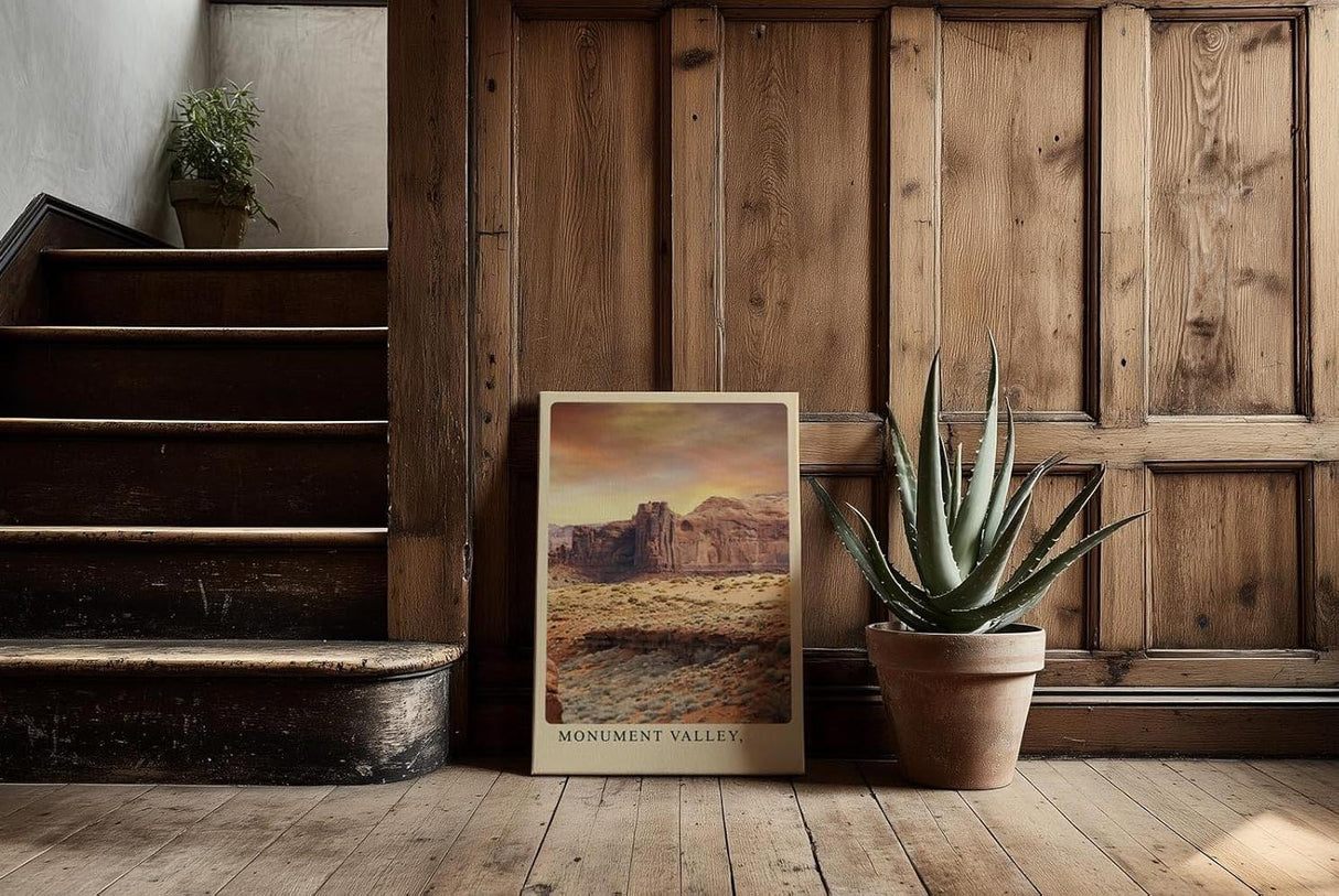 Paul Sinus Kunstdruck 40x60cm Monument Valley – Rote Felsenlandschaft in den Weiten des amerikanischen Westens
