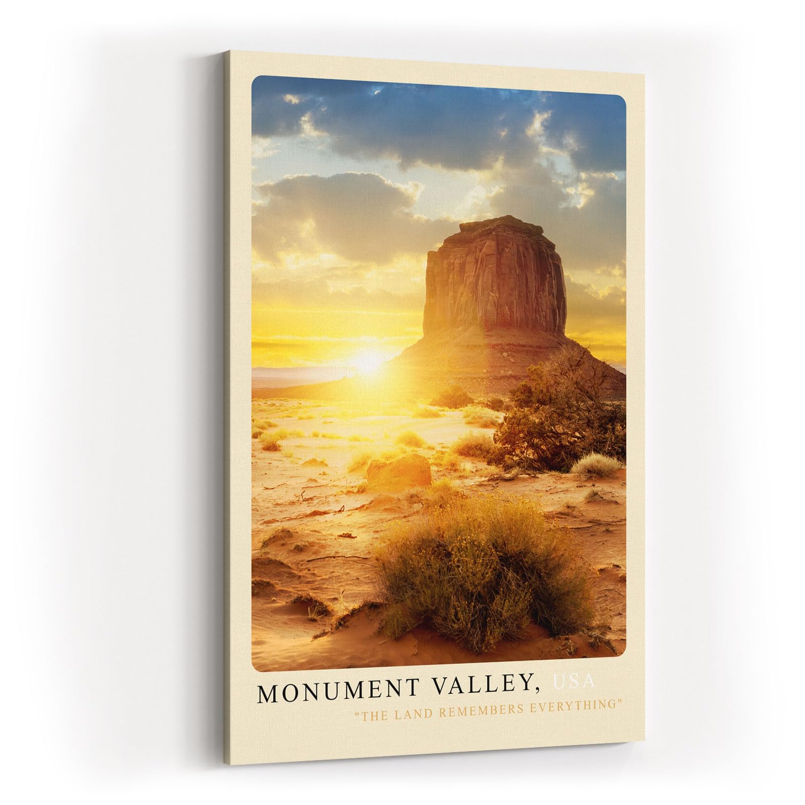 Paul Sinus Kunstdruck 40x60cm Monument Valley USA Sonnenuntergang über Wüstenlandschaft mit Felsenformation