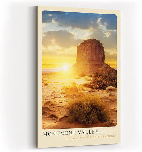 Paul Sinus Kunstdruck 40x60cm Monument Valley USA Sonnenuntergang über Wüstenlandschaft mit Felsenformation