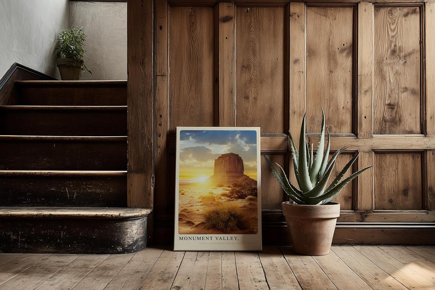 Paul Sinus Kunstdruck 40x60cm Monument Valley USA Sonnenuntergang über Wüstenlandschaft mit Felsenformation