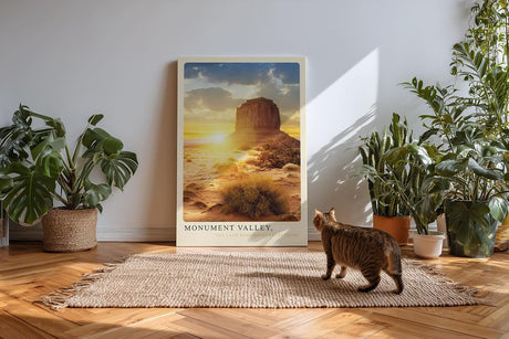 Paul Sinus Kunstdruck 40x60cm Monument Valley USA Sonnenuntergang über Wüstenlandschaft mit Felsenformation