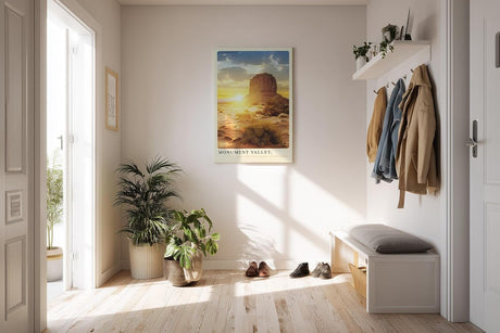 Paul Sinus Kunstdruck 40x60cm Monument Valley USA Sonnenuntergang über Wüstenlandschaft mit Felsenformation