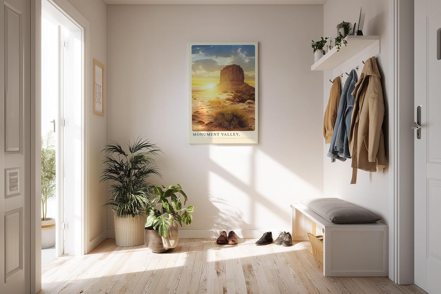 Paul Sinus Kunstdruck 40x60cm Monument Valley USA Sonnenuntergang über Wüstenlandschaft mit Felsenformation