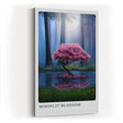 Paul Sinus Kunstdruck 40x60cm Moonlit Blossom mit magischem Kirschbaum bei Nacht im Zauberwald