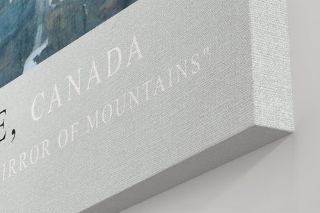 Paul Sinus Kunstdruck 40x60cm Moraine Lake Kanada Bergsee Kanus Spiegelung Naturfarben Rocky Mountains