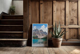 Paul Sinus Kunstdruck 40x60cm Moraine Lake – türkisblauer Gletschersee vor Felsmassiv in Kanada