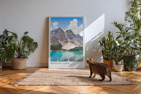 Paul Sinus Kunstdruck 40x60cm Moraine Lake – türkisblauer Gletschersee vor Felsmassiv in Kanada
