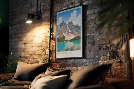 Paul Sinus Kunstdruck 40x60cm Moraine Lake – türkisblauer Gletschersee vor Felsmassiv in Kanada