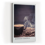 Paul Sinus Kunstdruck 40x60cm Morning Essence mit dampfender Kaffeetasse und Bohnen