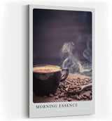Paul Sinus Kunstdruck 40x60cm Morning Essence mit dampfender Kaffeetasse und Bohnen