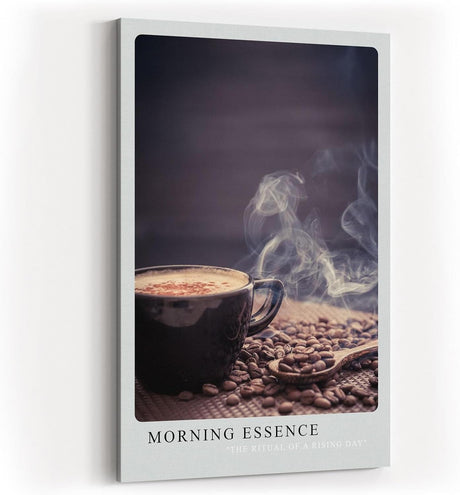 Paul Sinus Kunstdruck 40x60cm Morning Essence mit dampfender Kaffeetasse und Bohnen