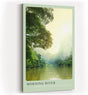 Paul Sinus Kunstdruck 40x60cm Morning River – Flusslandschaft mit Licht und Nebel am Morgen