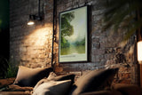 Paul Sinus Kunstdruck 40x60cm Morning River – Flusslandschaft mit Licht und Nebel am Morgen