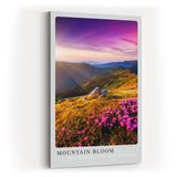 Paul Sinus Kunstdruck 40x60cm Mountain Bloom – blühende Bergwiese mit rosa Alpenrosen im Licht der Morgensonne