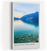 Paul Sinus Kunstdruck 40x60cm Mountain Stillness Ruhiger Bergsee mit Spiegelung und klarem Wasser