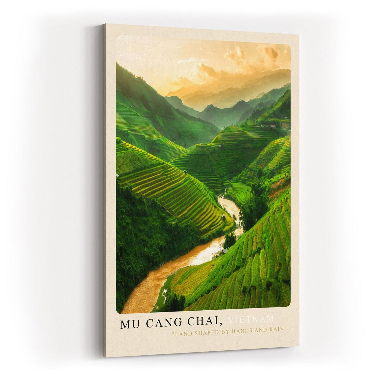 Paul Sinus Kunstdruck 40x60cm Mu Cang Chai Vietnam Reisterrassen Natur Landschaft Sonnenuntergang