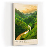 Paul Sinus Kunstdruck 40x60cm Mu Cang Chai Vietnam Reisterrassen Natur Landschaft Sonnenuntergang