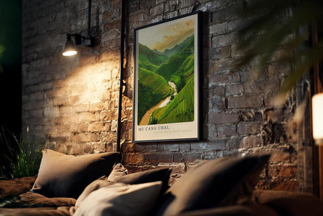 Paul Sinus Kunstdruck 40x60cm Mu Cang Chai Vietnam Reisterrassen Natur Landschaft Sonnenuntergang