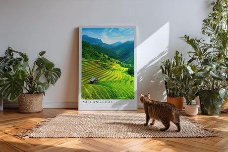 Paul Sinus Kunstdruck 40x60cm Mu Cang Chai – vietnamesische Reisterrassen im satten Grün