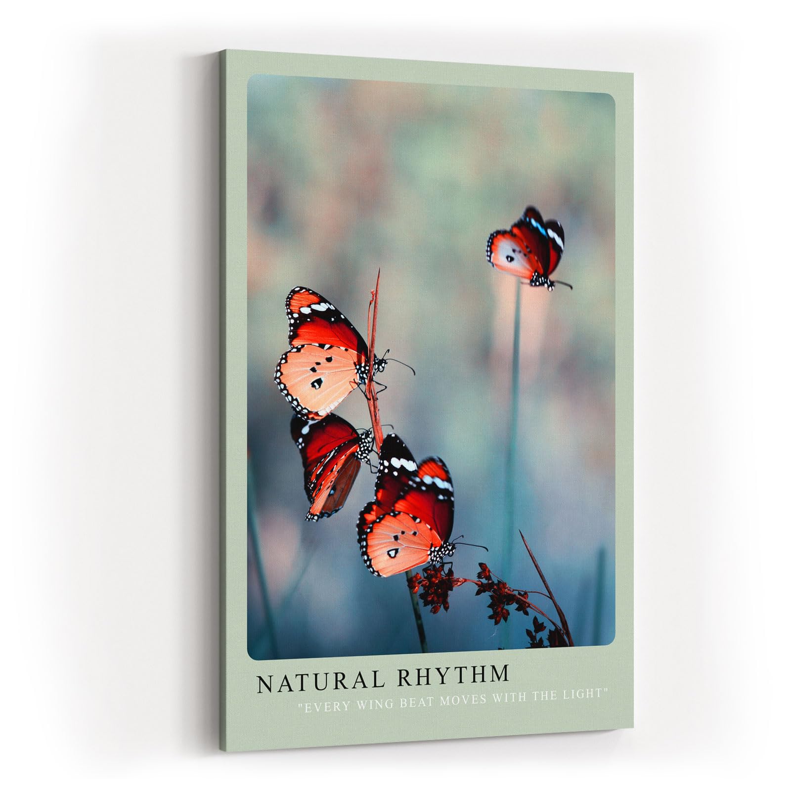Paul Sinus Kunstdruck 40x60cm Natural Rhythm Schmetterlinge im Flug auf natürlichem Hintergrund