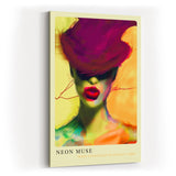 Paul Sinus Kunstdruck 40x60cm Neon Muse Pop Art Porträt in Neonfarben When Expression Outshines Form