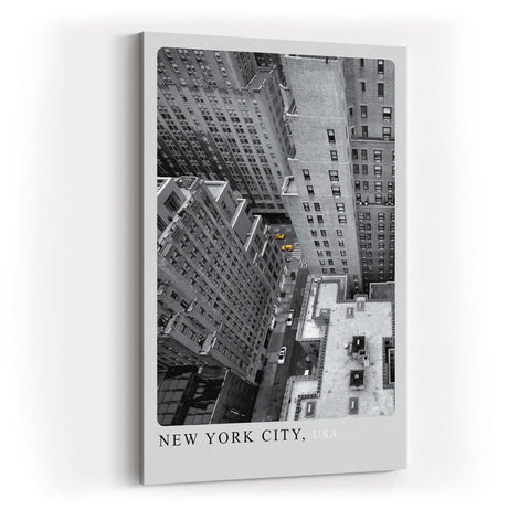 Paul Sinus Kunstdruck 40x60cm New York City mit Hochhäusern und gelben Taxis aus der Vogelperspektive