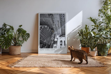 Paul Sinus Kunstdruck 40x60cm New York City mit Hochhäusern und gelben Taxis aus der Vogelperspektive