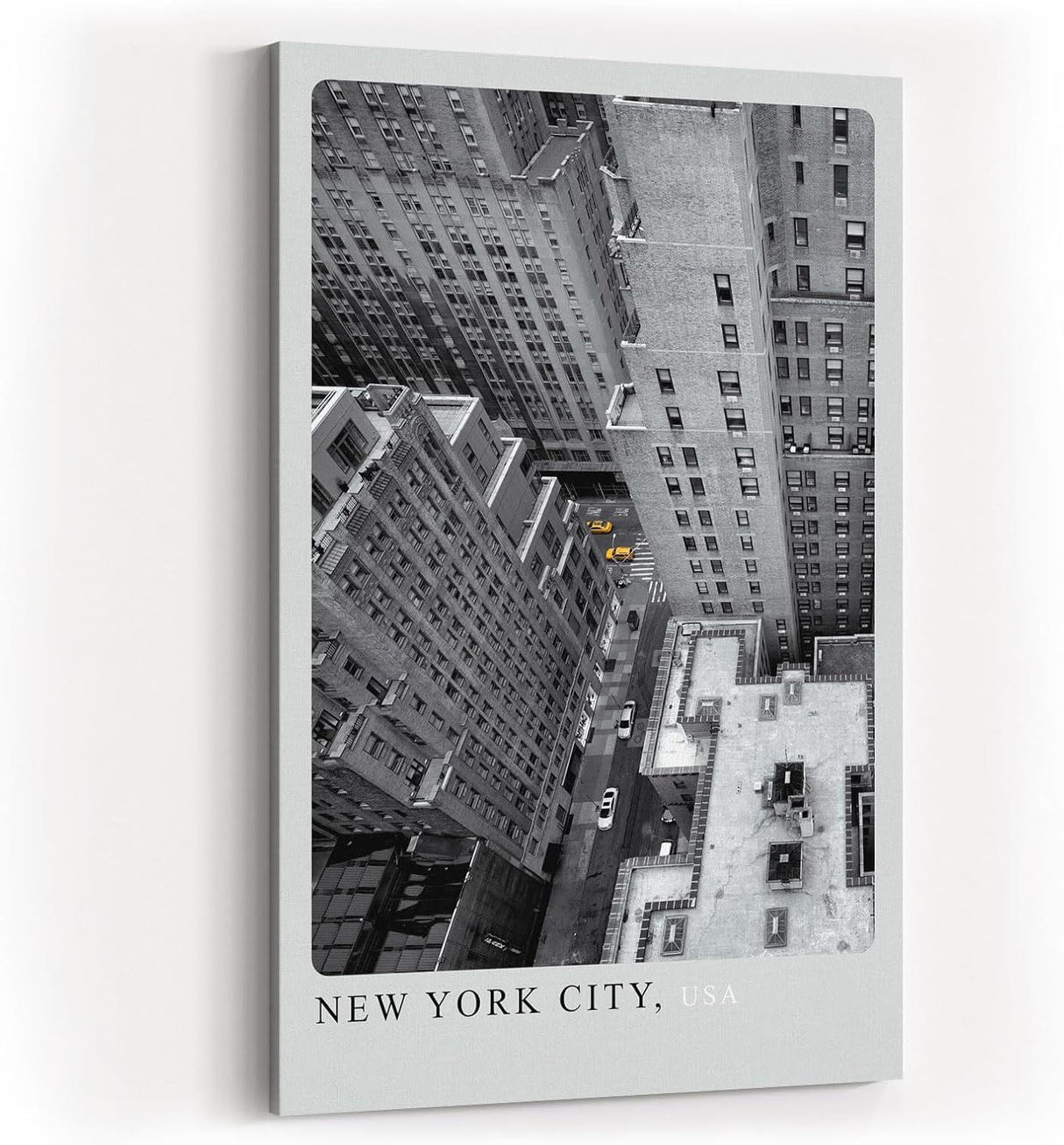 Paul Sinus Kunstdruck 40x60cm New York City mit Hochhäusern und gelben Taxis aus der Vogelperspektive
