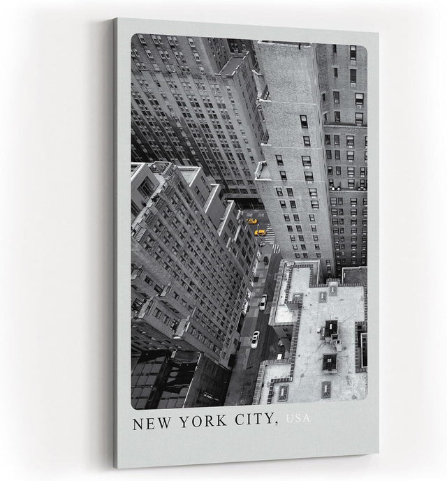 Paul Sinus Kunstdruck 40x60cm New York City mit Hochhäusern und gelben Taxis aus der Vogelperspektive