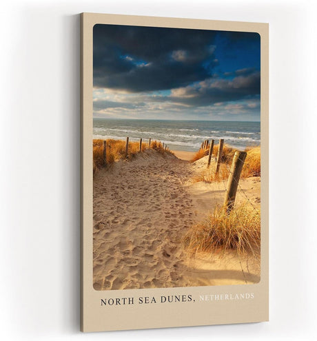 Paul Sinus Kunstdruck 40x60cm North Sea Dunes mit Dünenweg zur See in den Niederlanden