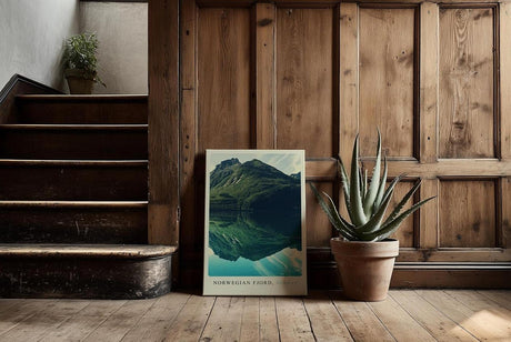 Paul Sinus Kunstdruck 40x60cm Norwegian Fjord mit Bergreflexion im klaren Wasser