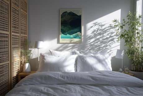 Paul Sinus Kunstdruck 40x60cm Norwegian Fjord mit Bergreflexion im klaren Wasser