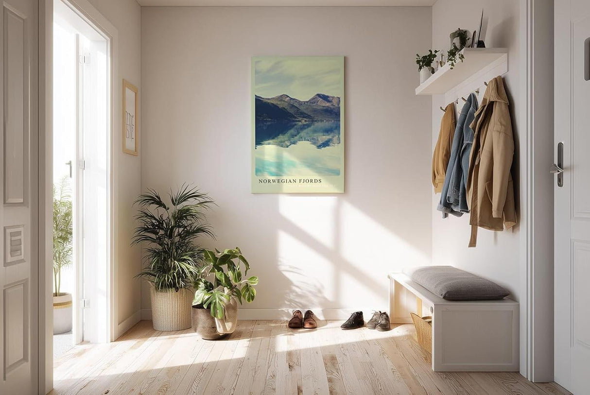 Paul Sinus Kunstdruck 40x60cm Norwegian Fjords – Spiegelbild der Natur zwischen Himmel und Wasser