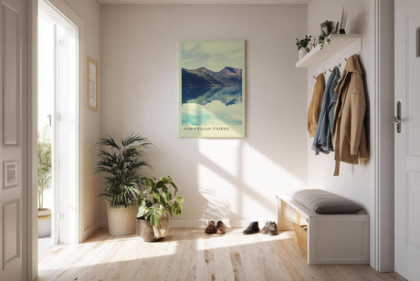 Paul Sinus Kunstdruck 40x60cm Norwegian Fjords – Spiegelbild der Natur zwischen Himmel und Wasser