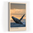 Paul Sinus Kunstdruck 40x60cm Ocean Giant Sprung eines Wals aus dem Wasser vor Sonnenuntergang