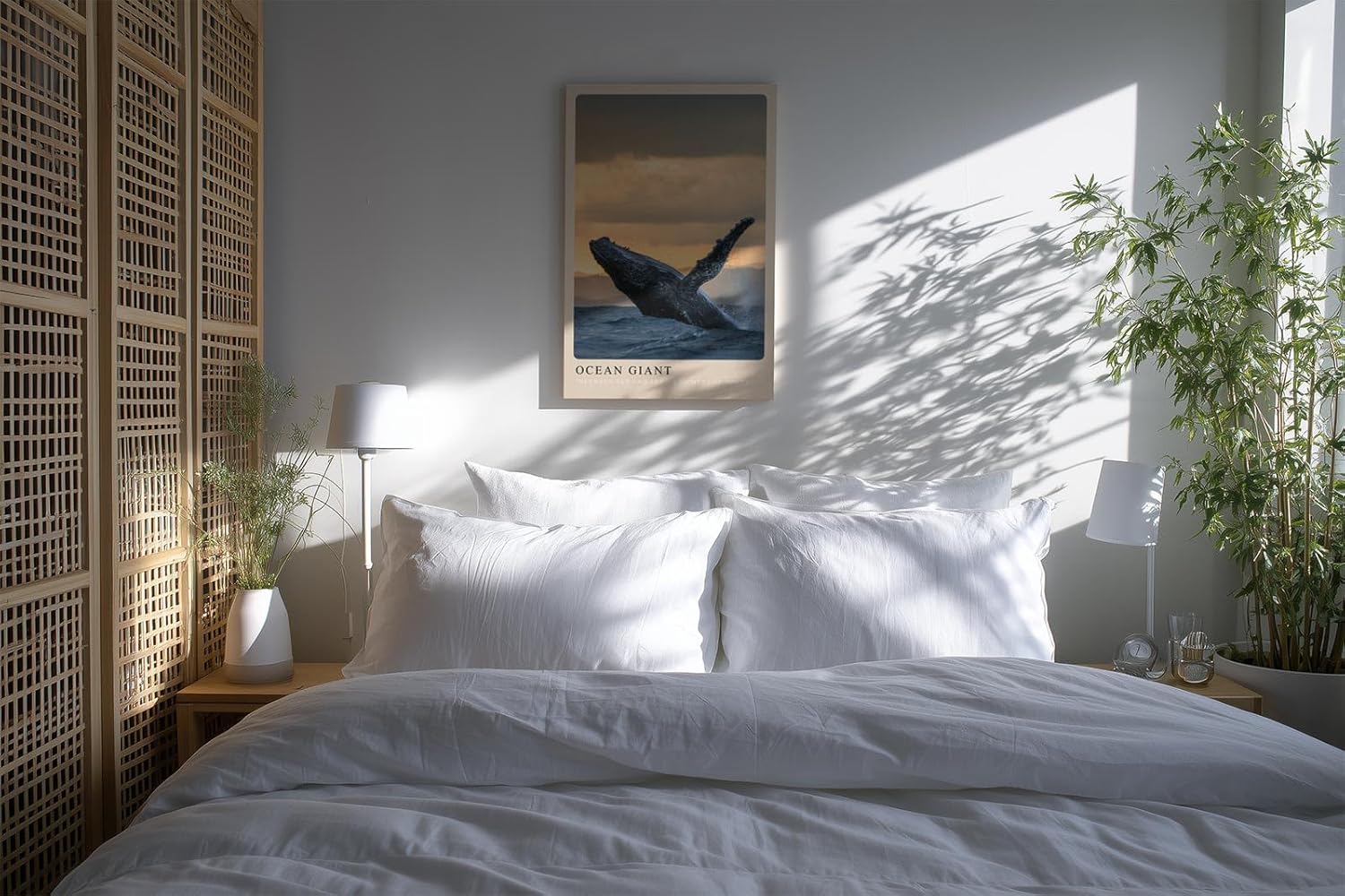 Paul Sinus Kunstdruck 40x60cm Ocean Giant Sprung eines Wals aus dem Wasser vor Sonnenuntergang