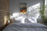 Paul Sinus Kunstdruck 40x60cm Ocean Journey mit Holzdeck eines Segelboots und Blick aufs offene Meer