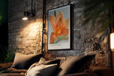 Paul Sinus Kunstdruck 40x60cm Orange Flare Lilie Makro Blume Orange Nahaufnahme Pflanze