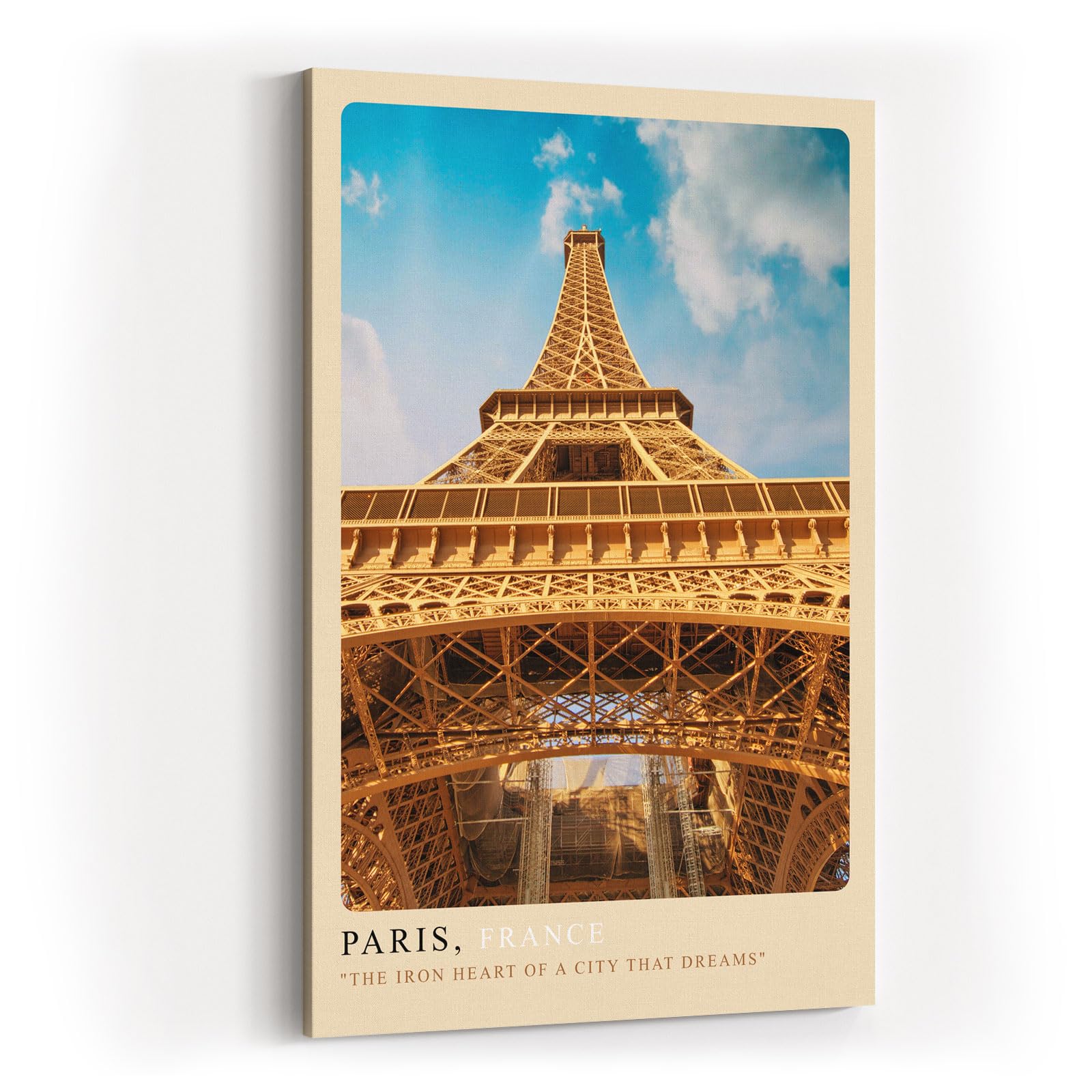 Paul Sinus Kunstdruck 40x60cm Paris Eiffelturm Architekturaufnahme aus ungewöhnlicher Perspektive mit Himmel