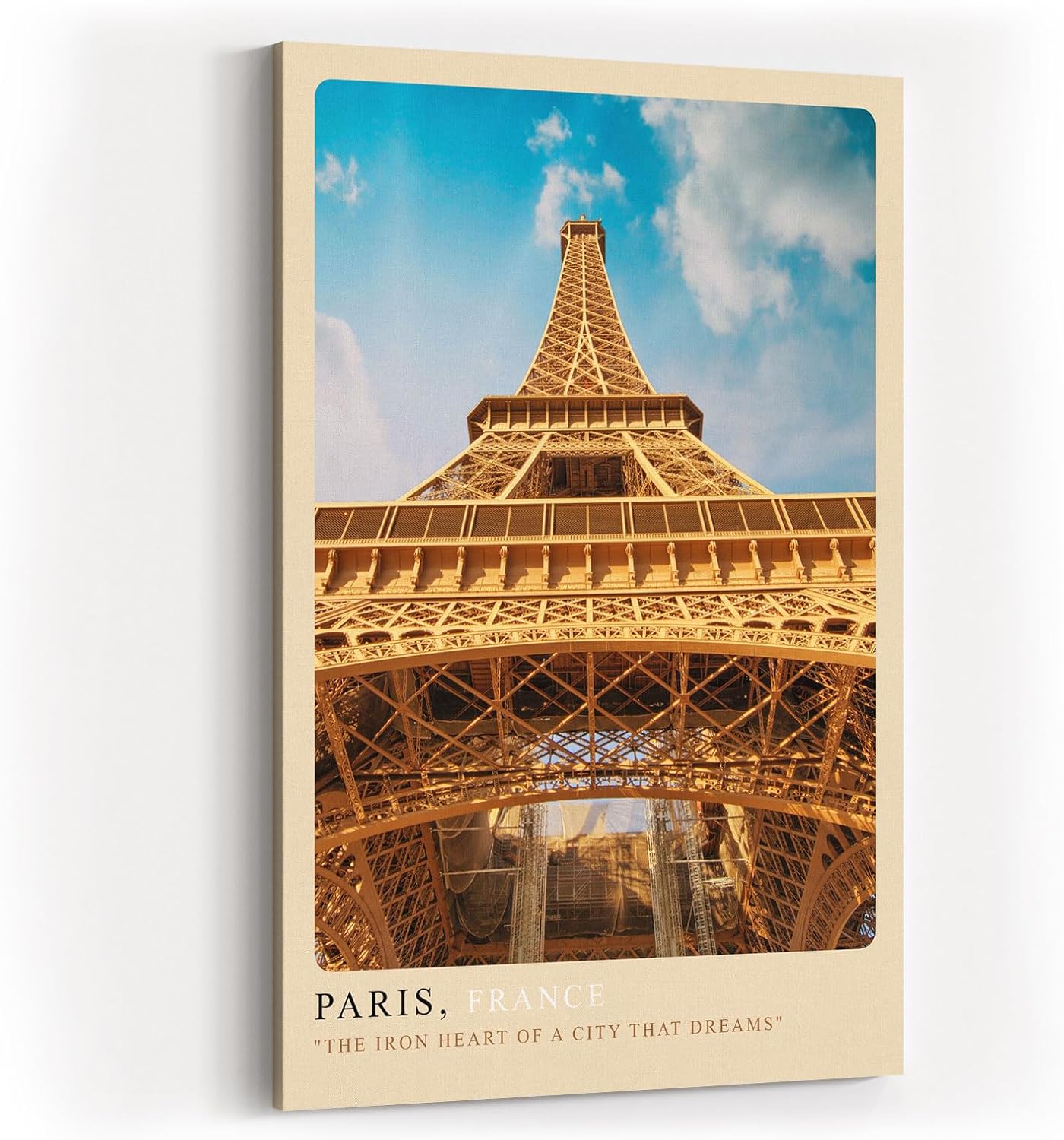 Paul Sinus Kunstdruck 40x60cm Paris Eiffelturm Architekturaufnahme aus ungewöhnlicher Perspektive mit Himmel